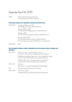 Agenda April 14, 2015