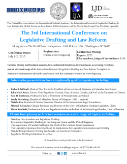 The 3rd International Conference on Legislative Drafting and Law