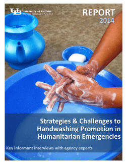 Handwashing behavior in Humanitarian Emergencies: The Experts
