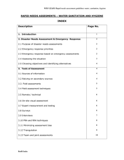 WHO SEARO Rapid Needs Assessment - The Global Public