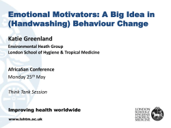 Emotional Motivators: A Big Idea in (Handwashing) Behaviour Change
