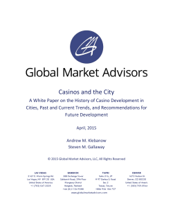 Casinos and the City - Global Market Advisors