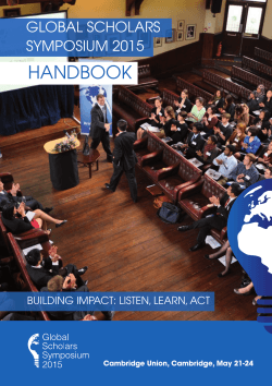 HANDBOOK - Global Scholars Symposium 2015