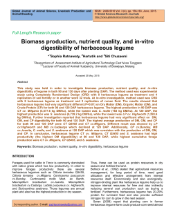 Biomass production, nutrient quality, and in