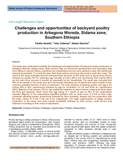 Challenges and opportunities of backyard poultry production in