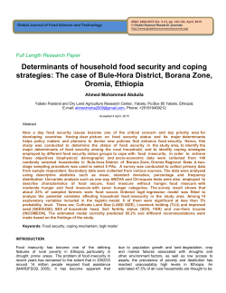 Determinants of household food security and coping strategies: The