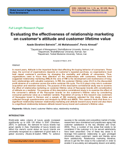 Evaluating the effectiveness of relationship marketing on customer`s