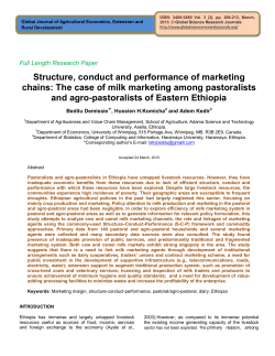 Structure, conduct and performance of marketing chains: The case