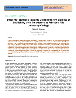 Students` attitudes towards using different dialects of English by their
