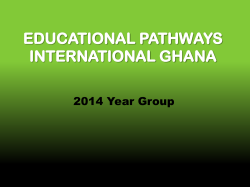 EDUCATIONAL PATHWAYS INTERNATIONAL GHANA