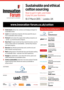 Sustainable and Ethical Cotton Sourcing Forum