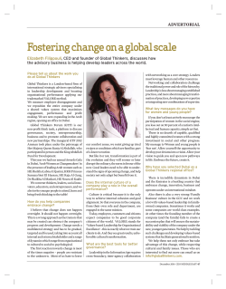 Fostering change on a global scale