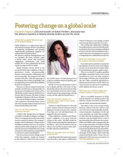Fostering change on a global scale