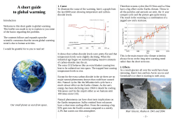 A short guide to global warming