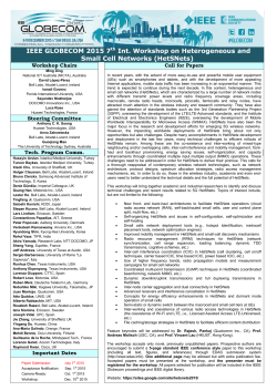 Call for Papers - ieee globecom 2015