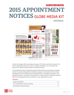 Globe Appointment Notices Media Kit 2015