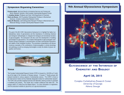 Program - National Center for Biomedical Glycomics
