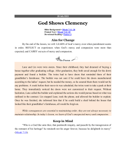 July 26, 2015: God Shows Clemency