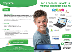 Programa Ven a conocer OnBook: la mochila digital del - GMA-tic