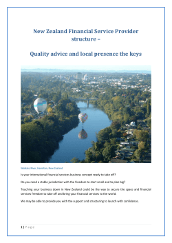 New Zealand Financial Service Provider structure â Quality advice