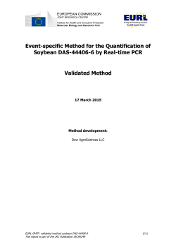 Validated method - European Union Reference Laboratory for GM