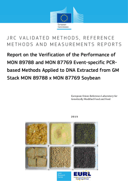 Report on the Verification of the Performance of MON 89788 and