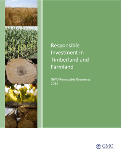 Responsible Investment in Timberland and Farmland