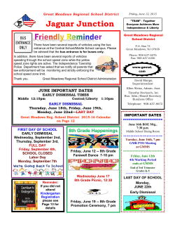 to view the newsletter - Great Meadows Regional School District