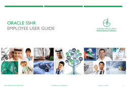 ORACLE SSHR EMPLOYEE USER GUIDE