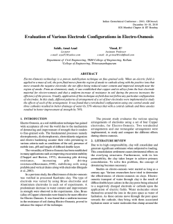 Evaluation of Various Electrode Configurations in Electro