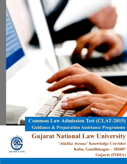CLAT-2015 - Gujarat National Law University