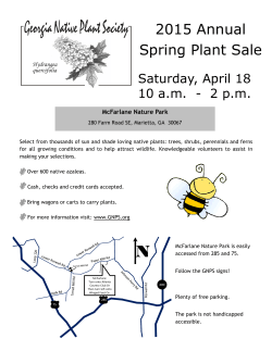 2015 Annual Spring Plant Sale