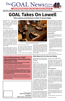 GOAL Takes On Lowell - Gun Owners` Action League