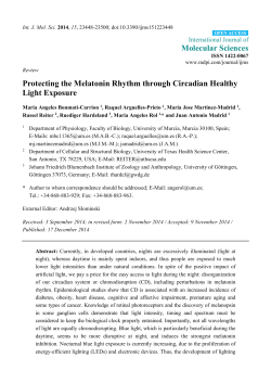 Protecting the Melatonin Rhythm through Circadian Healthy Light
