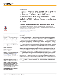 Sequence Analysis and Identification of New Isoform of EP4