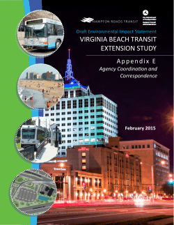 VIRGINIA BEACH TRANSIT EXTENSION STUDY
