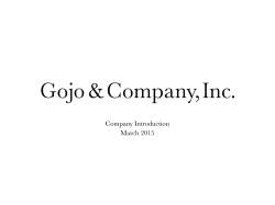 Company Introduction March 2015