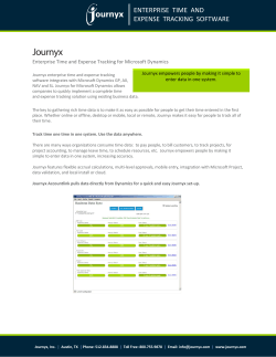 Journyx for Microsoft Dynamics