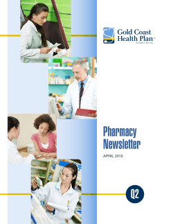 Pharmacy Newsletter - Gold Coast Health Plan