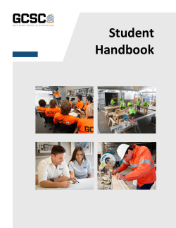 Student Handbook - Gold Coast School of Construction
