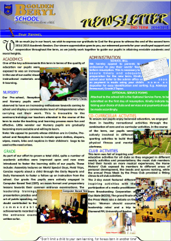 end of second term newsletter