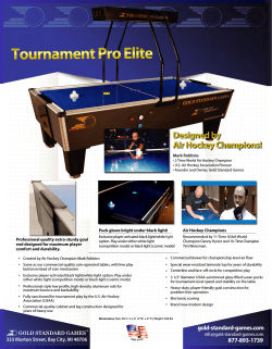 PDF Brochure - Gold Standard Games Tournament Pro Elite Air