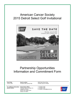 American Cancer Society 2015 Detroit Select Golf Invitational
