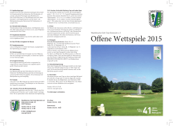 Offene Wettspiele 2015 - WestfÃ¤lischer Golf