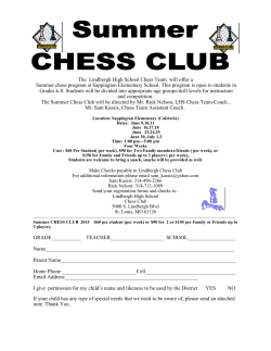 The Lindbergh High School Chess Team will offer a Summer chess