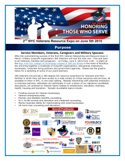 2nd NYC Veterans Resource Expo on June 5th 2015