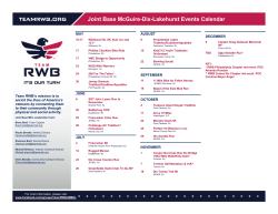 Please click here to view Team RWB`s JB MDL Events