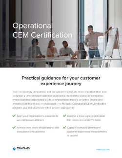 Operational CEM Certification