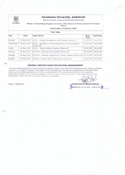 Exam MTech Structure Engg & EPS sem I,II,III time table