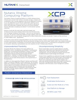 Nutanix Xtreme Computing Platform